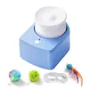 Brinquedo para gato elétrico de perseguição e caça, teaser automático para gatos de alto consumo de energia com corda de pena e brinquedo de trilha, transfronteiriço