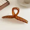 Grampo de cabelo tipo pinça de tubarão extra grande, novo modelo estilo coreano 2026, toque de alta qualidade, adequado para cabelos grossos, pinça de garra versátil e simples para penteados presos