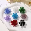 Brincos de Camélia de Cristal de Camada Dupla Inspirados em Chanel Estilo Coreano, Acessórios de Orelha, Presilhas de Cabelo, Patches para Sapatos e Roupas