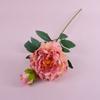 Flor Artificial de Peonía con Borde Quemado Retro Francés de 2 Cabezas Estilo Ins Decoración de Boda Adornos de Flores Artificiales Venta al por Mayor