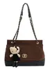 Bolso Acolchado Estilo Tweed con Cadena para Mujer 2025 Nuevo Bolso de Hombro Cruzado Retro de Piel Nobuck Gran Capacidad Bolso de Axila