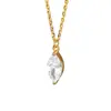 Colar de gota de água de zircão de prata esterlina s925 estilo japonês e coreano feminino design de nicho simples senso de deslocamento diário estudante corrente de clavícula