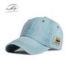 Sombrero para Hombre Cuatro Estaciones Denim Lavado Gorra con Visera Estilo Coreano Moda Parche Protección Solar Sombrero para el Sol Gorra de Béisbol para Mujer Trendy