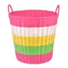 Cesta de Lavandería Tejida de Plástico, Cesta de Almacenamiento, Cesta de Juguetes, Cesta para Ropa Sucia, Cesta de Lavandería para el Hogar, Cesta Tejida tipo Ratán