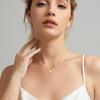 Collar con colgante en forma de corazón nuevo transfronterizo de Amazon, collar de corazón recortado moderno y personalizado, joyería exquisita para mujeres