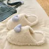 Lindas y Dulces Pantuflas de Algodón Azules con Forma de Corazón para Mujer, Adecuadas para Usar al Aire Libre, Nuevo Modelo Invierno 2026, Pantuflas Cerradas Cálidas y Cómodas para el Hogar