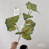 Planta verde artificial 10 cabeças Folhas de Taro casamento impressão 3D Decoração de casamento Mori flor de guia de estrada fileira de flores arranjo floral folhas