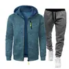 Nuevo Conjunto de Suéter con Capucha y Chaqueta de Punto Jacquard para Hombre, Deportivo, Fitness, Ocio