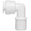 Accesorios para purificador de agua Adaptador de tubería PE Codo tipo L 4044 Rosca exterior de diente exterior de 2 puntos Conexión rápida de 2 puntos 90 grados