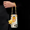 Cordón de Noche Lluviosa con Estrellas Adecuado para Funda de Teléfono Móvil Apple 17Promax Iphone15 Dibujo Animado Lindo 16 Cruzado 18 Femenino