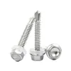 En Stock Tornillos Autorroscantes de Acero Inoxidable 304 Din7985 St4.2~St6.3 Tornillos Autorroscantes con Arandela Hexagonal