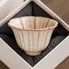 Forno Ru Bege Glacê de Banha Caneca Mestra Cerâmica Pequena Xícara de Chá Uso Pessoal Conjunto de Chá Kung Fu Xícara de Degustação Tigela de Chá Xícara Única