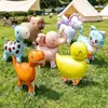 Carrito infantil con luces y para tirar, con globos de papel de aluminio, diseños de gato, elefante, león, suministro al por mayor para mercados nocturnos, superventas