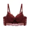 911 Lingerie Estilo Francês Feminina Sem Aro Renda Sutiã Push-up Grande Push-up Conjunto Sexy Sutiã Levanta Seios