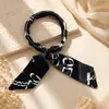 Pulseras de pañuelo de seda estilo francés transfronterizas con varios estampados, pulseras de cinta estampadas en tela, admiten personalización y venta al por mayor en stock