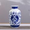 Azul y Blanco Antiguo Cerámica Celadón Pintada a Mano Florero de Porcelana Azul y Blanco Hidropónico Mini Adornos Florales Vintage Pequeño Recipiente para Flores de Ceremonia de Té