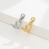 Hebilla de clip para colgante de mariposa chapada en oro de 18 quilates con clip de plata de ley s925, accesorios de joyería.