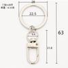 Set de 2 piezas para Llavero de 28 mm + Hebilla de Puerta Accesorios para Llavero de Aleación de Zinc Joyería Juguete Hebilla Colgante de Metal Llave