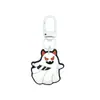 Llavero de Goma Suave de Fantasma de Halloween Dibujado Hebilla de Puerta en Forma de 8 en Forma de U Llavero Pinza de Langosta Figura de Muñeco Hebilla Colgante Adorno