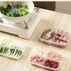 Caja Compartimento para Carne Congelada Estilo Japonés Caja de Almacenamiento para Refrigerador Caja para Preparación de Alimentos Caja para Porcionar Carne Caja de Conservación con Tapa Divisoria para Congelador