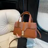 Bolsa de Mão Patchwork Texturizada para Comércio Exterior Feminina 2025 Nova Início de Outono Bolsa de Ombro Elegante de Alta Qualidade Bolsa Transversal para o Dia a Dia