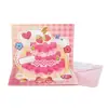 Cartão de Aniversário 3D Transfronteiriço para Bolo com Envelope, Cartão de Bolo de Aniversário Estilo Pixel Criativo em Estoque