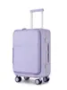 Maleta Multifuncional de Apertura Frontal para Mujer, Gran Capacidad, Resistente y Duradera, con Ruedas Universales, Maleta con Candado de Contraseña para Viaje