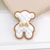Zhuzi Nuevo Oso Pintado con Spray Creativo Accesorios para Joyería DIY Funda para Teléfono Móvil Material de Belleza Accesorios de Oso de Aleación