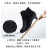 Botas de algodón cálidas para mujer, con forro polar de invierno, antideslizantes, de tacón medio y grueso, elegantes, cómodas y cortas, de algodón.