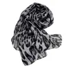 Bufanda Larga de Seda con Estampado de Leopardo Retro Estilo Chica Popular, Nueva Colección Otoño 2026 para Mujer, Delgada Versátil de Alta Gama, Protectora del Sol