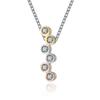 Fábrica de origen moda collar de acero de titanio para mujer europeo y americano creativo de 8 palabras para mujer collar de dos colores con incrustaciones de diamantes entrega de una pieza