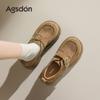Mules de Salto Grosso Augusden para Mulheres 2026 Novo Estilo Outono e Inverno com Velcro, Sapatos Casuais Confortáveis para o Trabalho