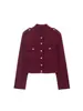 Comercio Exterior Europeo y Americano Wholesale Moda Versátil Nueva para Otoño e Invierno 2025 Chaqueta Corta de Manga Larga con Cuello Alto para Mujer