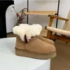 Botas de Nieve Gruesas de Invierno 2026 Sangpo Village Forradas de Piel Nuevas con Hebilla de Cuerno Suela Gruesa Botines Cortos para Mujer Engrosados