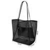 Bolsa de praia dobrável Cross Border, bolsa de malha, bolsa de ombro feminina, bolsa de compras, bolsa de viagem para o verão