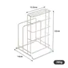 Suporte de Faca em Aço Inoxidável, Rack de Armazenamento de Facas, Rack de Armazenamento de Tábuas de Corte, Rack de Tampas de Panela, Rack Integrado Oco para Armazenamento de Cozinha