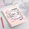 Cuaderno de anillas desmontable con páginas rayadas simples, alto valor estético, adecuado para estudiantes de secundaria, cómodo de sostener, estilo artístico