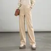 Pantalones Rectos Temporada Primavera 2026 Pantalones de Pierna Ancha Adelgazantes para Mujer Cintura Alta Elásticos Casuales para Cuerpo Tipo Pera