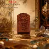 Yiming Xianyuan Madera de Azufaifo Etiqueta Colgante Tallado Doble Cara Joyería Suministros Taoístas Colgante Portátil Marca de Incienso Talla en Madera Estilo Lagerstroemia