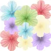 Decorações de Papel para Pendurar para Festa de Jardim de Infância, Montagem de Sala de Aula, Penduricalhos de Ventilador de Papel para Ambiente, Flores de Ventilador de Papel