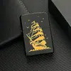 Som de agitar isqueiro criativo a querosene à prova de vento roda de metal para afiar impressão colorida fábrica de metal direto presente masculino caixa de presente atacado
