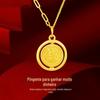Bolsa Dourada Prata 999 Pé Ouro Pingente Feminino 5G Ouro "Transforme Dinheiro Grande" Pingente Pingente da Moda Nacional Presente