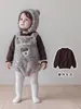 Chamarra acolchada con relleno de algodón para bebés niñas, ropa de invierno, abrigo con capucha ribeteado de encaje para niña pequeña, suéter tejido, pantalones de algodón, conjunto de ropa para niñas