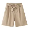 Comercio Exterior Transfronterizo Ropa para Mujer 2026 Moda Europea y Americana Estilo Casual Simple con Cinturón de Lazo Estilo Corto Casual para Mujer M87041