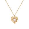 XL183 Cadena Larga de Suéter Corazón de Amor Perla Irregular Collar Superpuesto Estaño Lava Papel Acero Titanio 18K