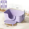 Caixa de areia para gatos semi-fechada extra grande, elevada para prevenir respingos e odores, especialmente projetada para gatos Maine Coon obesos
