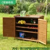 Almacenamiento de Gabinete de Zapatos de Madera Maciza para Exteriores al por Mayor Gabinete de Almacenamiento Puerta de Villa Protección Solar Impermeable Caja de Herramientas para Patio Balcón de Jardín Artículos Varios