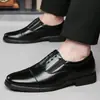 Zapatos de Cuero Vintage para Hombre con Aumento Interno de Altura de Tres Piezas, Formales de Negocios Estilo Coreano Moda Británica Zapatos Simples de Punta Redonda