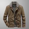 Casaco de algodão masculino com lapela, roupa de trabalho, forrado com lã de carneiro espesso para inverno, casaco de lã de cordeiro masculino, vestuário masculino, pode ser personalizado com logotipo estampado