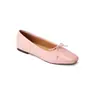 Zapatos Planos de Piel de Vaca de Primera Capa con Boca Poco Profunda para Mujer, Nuevo Estilo de Primavera, Cuero Genuino, Estilo Coreano, con Lazo, Punta Cuadrada, de Caña Baja para Mujer